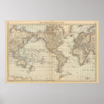 Map of the World 2 Posters