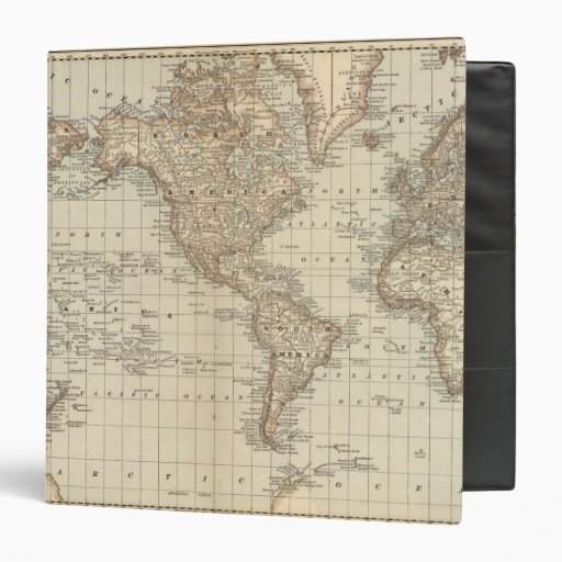 Map of the World 3 3 Ring Binder | Zazzle