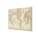 Map of the World Stretched Canvas Prints
