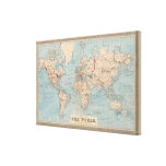 Map of the world on Mercator's projection Gallery Wrapped Canvas