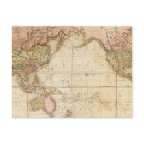 Map of the world postcards