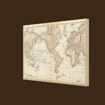 Map of the World canvas prints