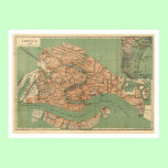 Map of Venice, Italy around 1886 Print