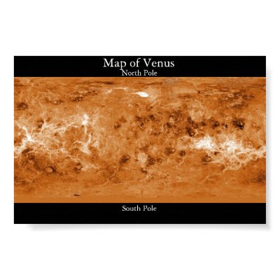 Map of Venus Print by lordofspells47