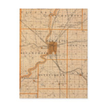 Map of Vigo County Post Card