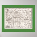 Map of W. States &Trans Pacific RR,1867- Gr Mat posters
