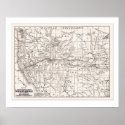 Map of W. States &Trans Pacific RR,1867- White posters