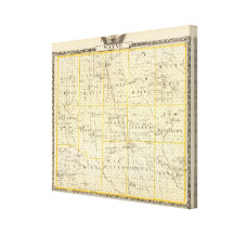 Map of Wayne County 2 Stretched Canvas Prints