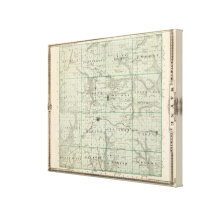 Map of Wayne County, State of Iowa Gallery Wrap Canvas