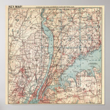 Map of Westchester County, New York Posters