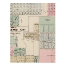 Map of Winnebago City Map of Blue Earth, Minnesota Post Card
