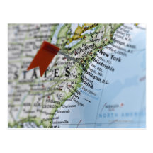 Map pin placed on Washington, D.C. on map, Post Cards
