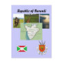 Map postcard of Burundi
