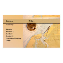 map / sea / navigation / sailing business card template