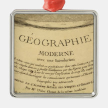 Map Title Page Christmas Tree Ornament
