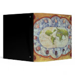 Map tracing Magellan's world voyage 3 Ring Binders
