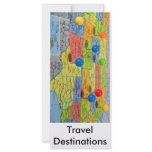 map , Travel Destinations rack cards