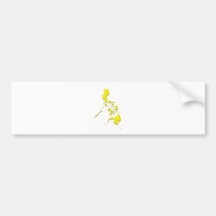 Map Yellow Bumper Stickers