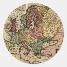 Mapa 1721 de Europa Pegatina