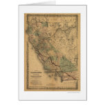 Mapa 1876 del ferrocarril de California y de Nevad Tarjeta