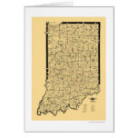 Mapa 1897 del ferrocarril de Indiana Felicitaciones