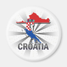 Mapa 2,0 de la bandera de Croacia Iman De Frigorífico