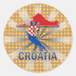 Mapa 2,0 de la bandera de Croacia Pegatina