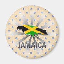 Mapa 2,0 de la bandera de Jamaica Imán Para Frigorifico