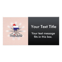 Mapa 2,0 de la bandera de Tailandia Tarjetas Fotográficas