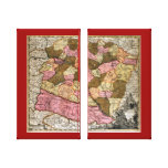 Mapa antiguo de Hungría Lona Envuelta Para Galerias
