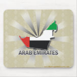Mapa árabe 2,0 de la bandera de los emiratos alfombrillas de ratones