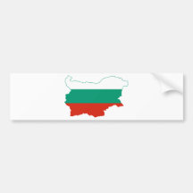 Mapa BG de la bandera de Bulgaria Pegatina De Parachoque