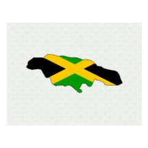 Mapa de la bandera de Jamaica del mismo tamaño Tarjeta Postal