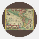 Mapa de Viejo Mundo antiguo de las Américas, 1606 Etiqueta
