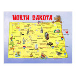 Mapa del estado de Dakota del Norte Postal