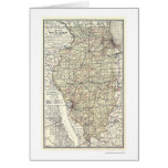 Mapa del ferrocarril de Illinois 1898 Tarjeton