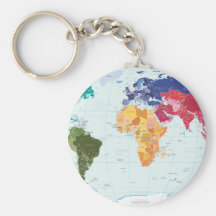 Mapa del mundo llavero