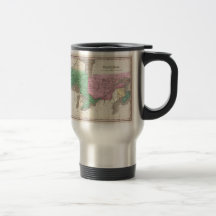 Mapa del vintage de Ontario y de Quebec (1827) Tazas De Café