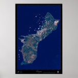 Mapa por satélite de la impresión de la foto del p