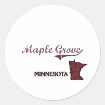 Maple Grove Minnesota City Classic Stickers