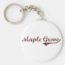 Maple Grove Minnesota Classic Design Keychains