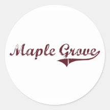 Maple Grove Minnesota Classic Design Round Sticker
