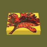 Maple Leaf and Sunflowers Wrapped Canvas canvas prints