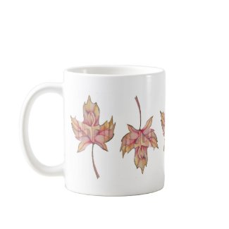 Maple Leaf Art with Aunk by Beth Seilonen mug