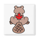 Maple Leaf Beaver Magnet