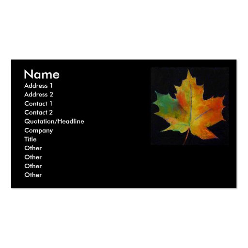 Maple Leaf Business Card