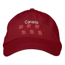 Maple Leaf Canada embroidered hats