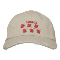 Maple Leaf Canada embroidered hats by CanadianGear Maple Leaf Canada embroidered hats