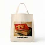 MAPLE LEAF, OLD BOOKS, LIBRARY TOTE bags