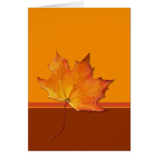 Maple Leaf orange Card card